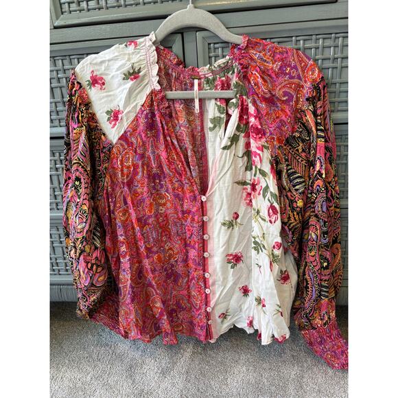 NWOT Free People Gemini Blouse XS, $128 E6 - Picture 4 of 12